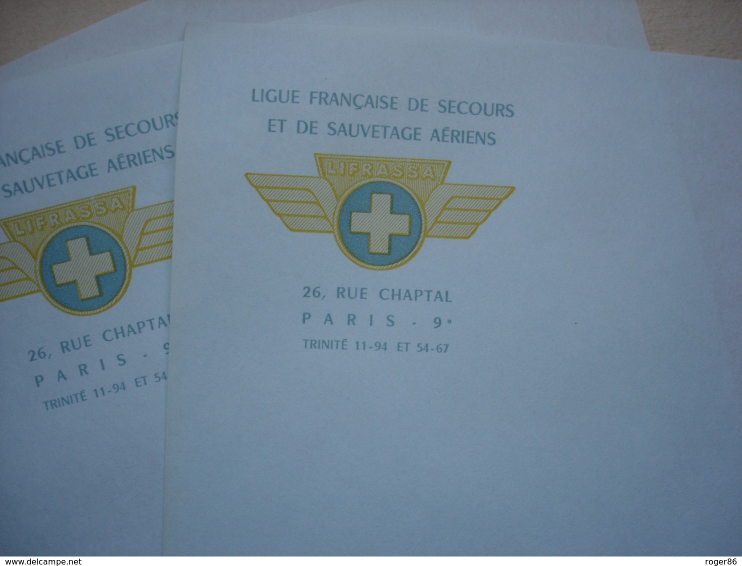 POMPIERS création de la sécurité civile 1956 LIGUE FRANCAISE DE SECOURS ET DE SAUVETAGE AERIEN PAR HELICOPTERE