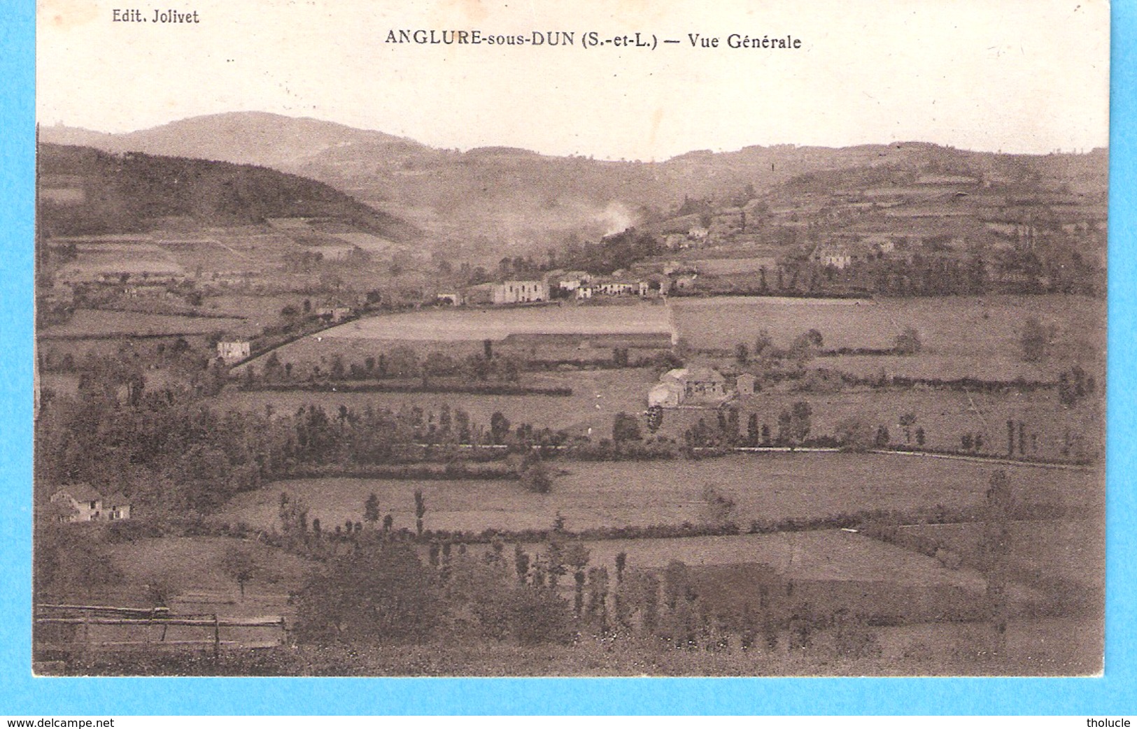 Anglure-sous-Dun (Chauffailles-S Et L)-écrite En 1927 Vers La Clayette-Vue Du Village-Edit. Jolivet-Phototypie Combier - Charolles