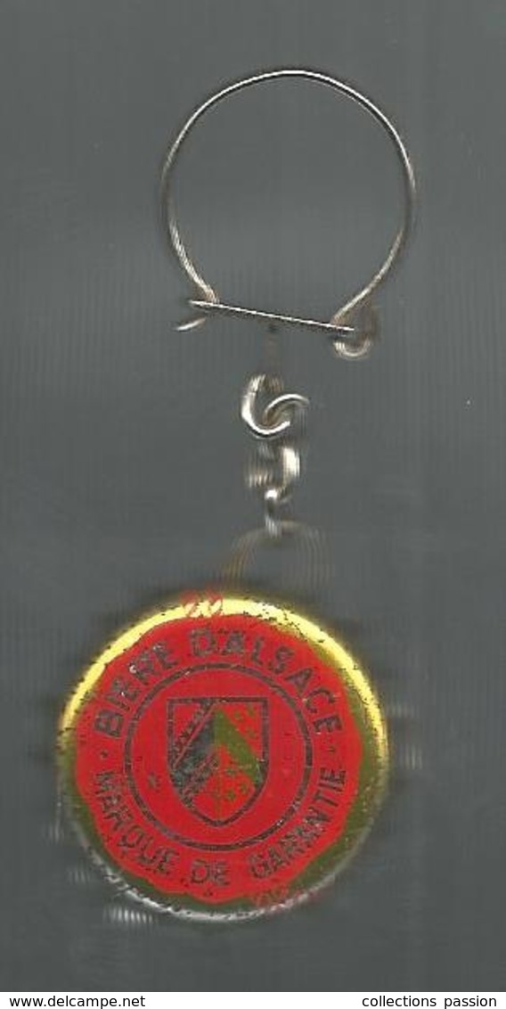 Porte Clefs , Clés , Capsule De BIERE D'ALSACE , Marque De Garantie , Frais 1.95 E - Porte-clefs