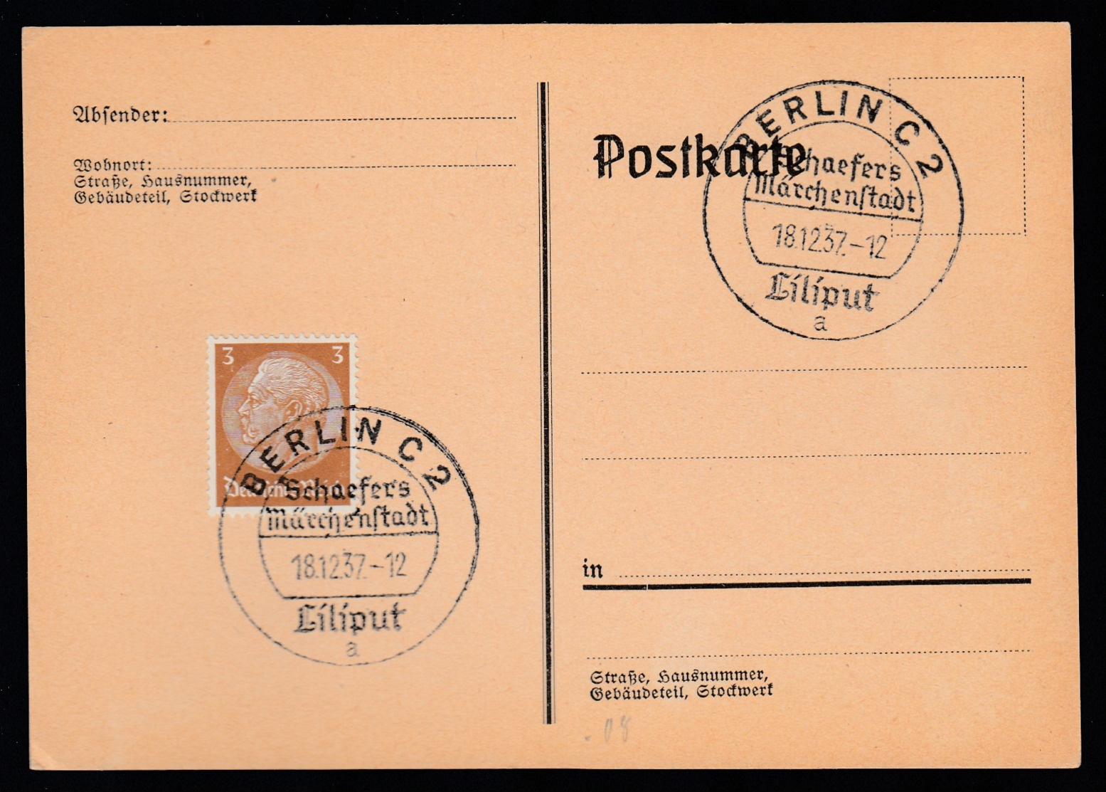 Deutsches Reich Postkarte Sonderstempel 1937 Berlin Ungelaufen Lot 976 - Maschinenstempel (EMA)