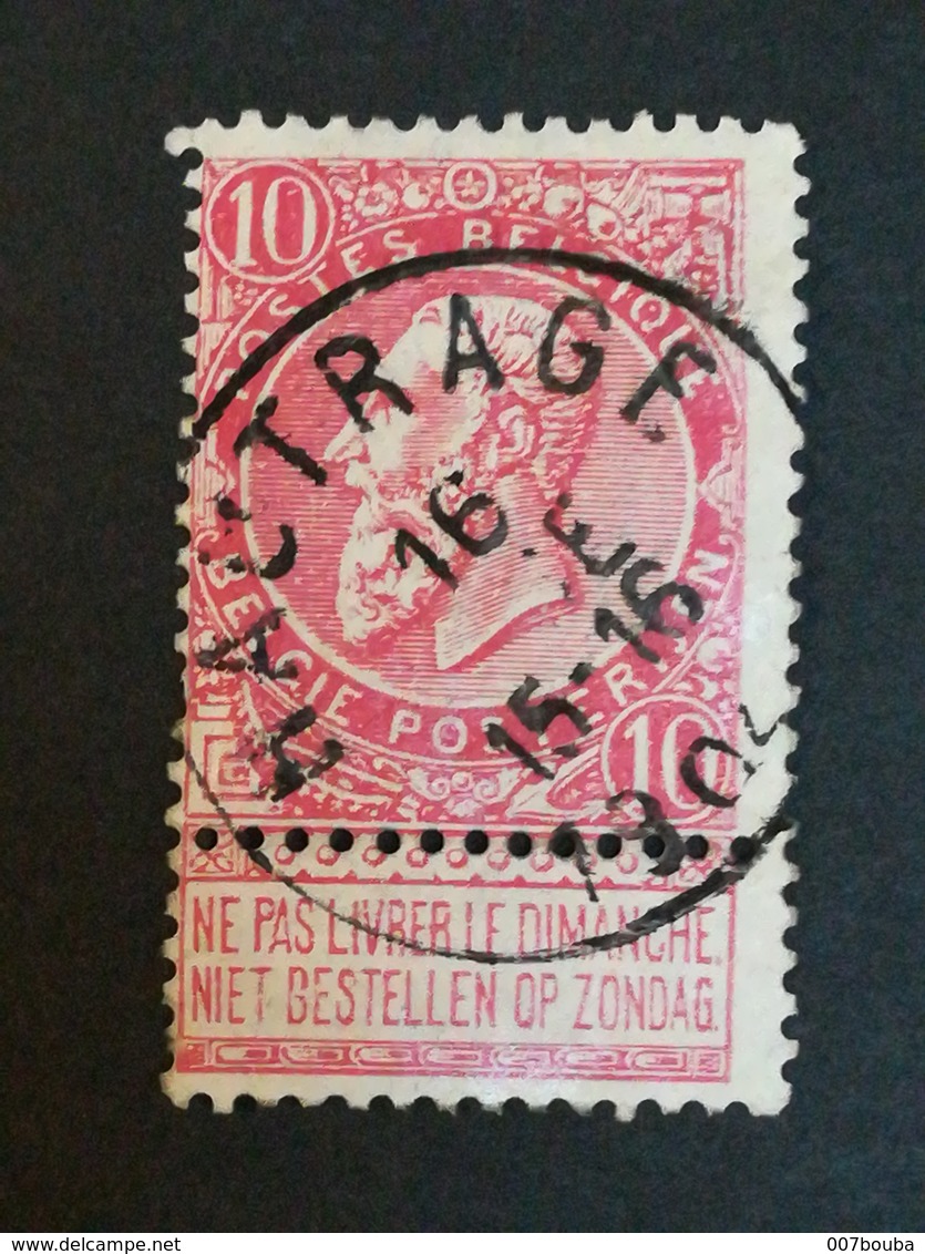 COB N ° 58 Oblitération Hautrage 1904 - 1893-1900 Fijne Baard