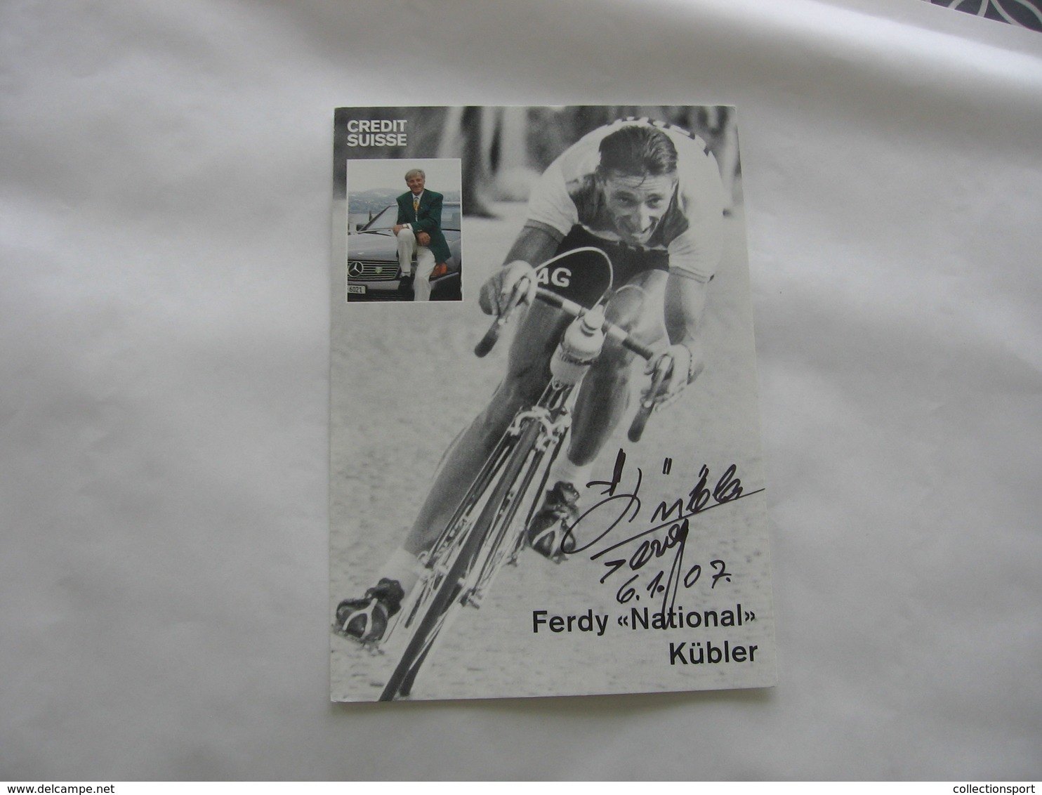 Cyclisme - Autographe - Carte Signée Ferdi Kubler - Cyclisme