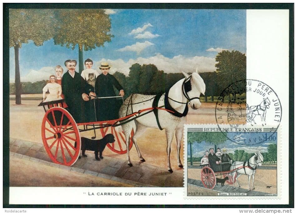 CM-Carte Maximum Card # 1967-France # Art  Peinture -Painting-Gemälde # "Carriole Du Père Juniet " By H. Rousseau ,Laval - 1960-1969