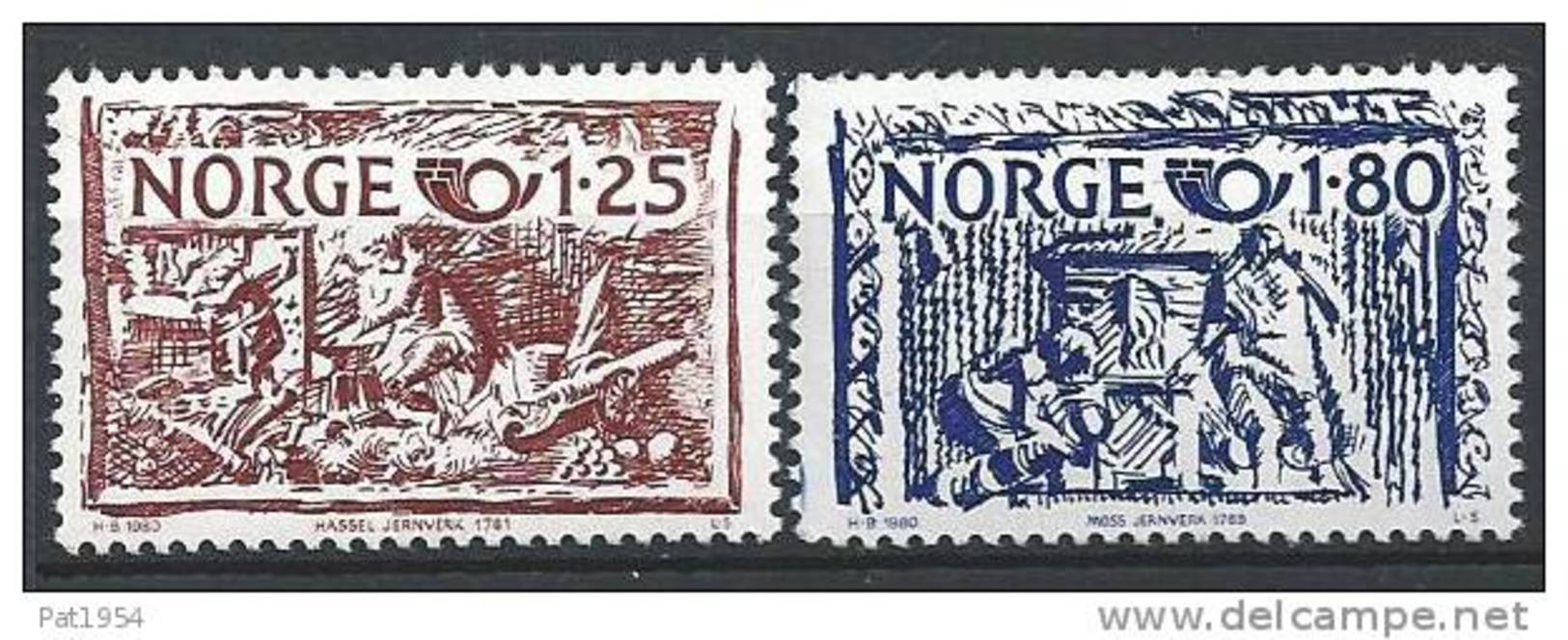 Norvège 1980 N°777/778 Neufs** Norden Artisanat - Neufs