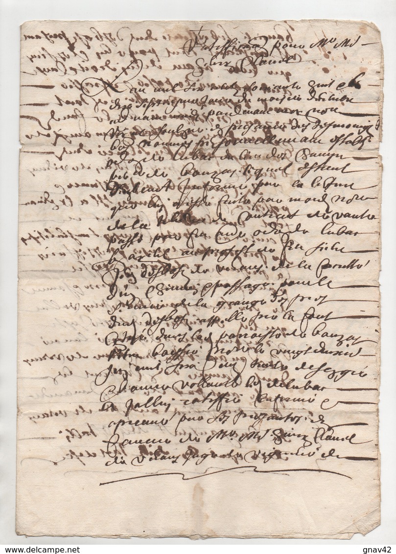Vieux Papier 1668 - Manuscrits
