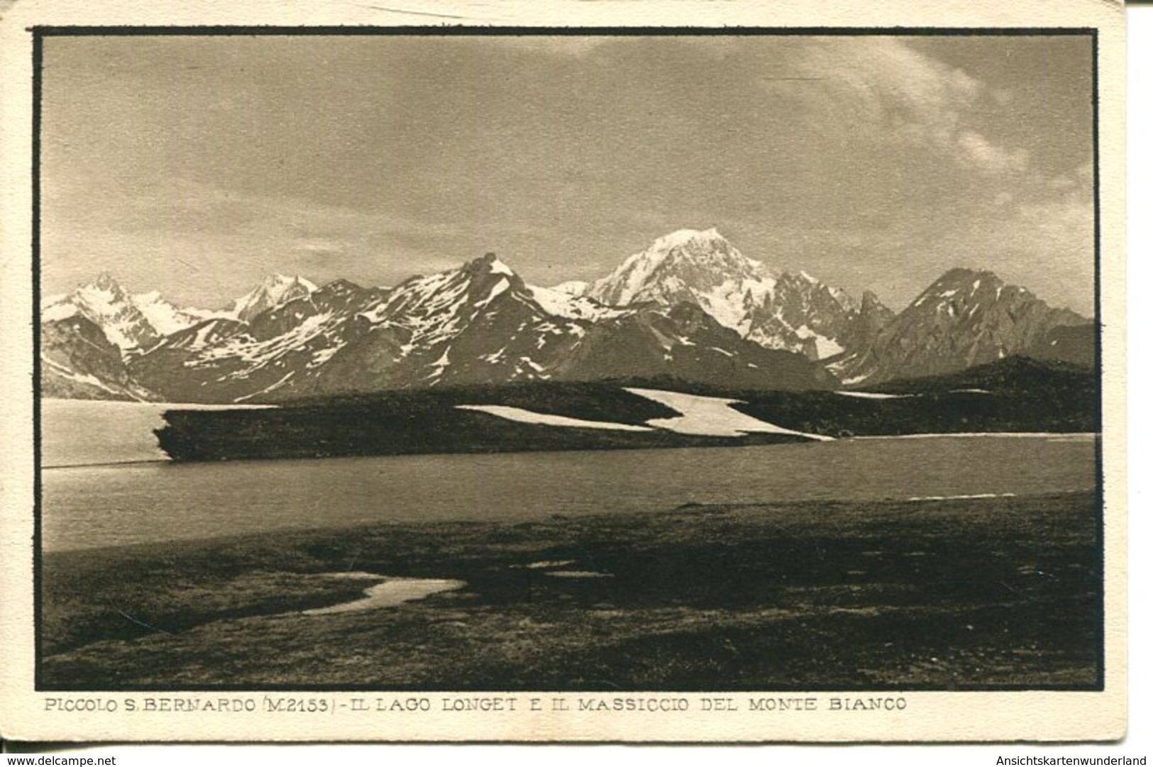 005991  Piccolo S. Bernardo - Il Lago Longet E Il Massiccio De Monte Bianco - Sonstige & Ohne Zuordnung