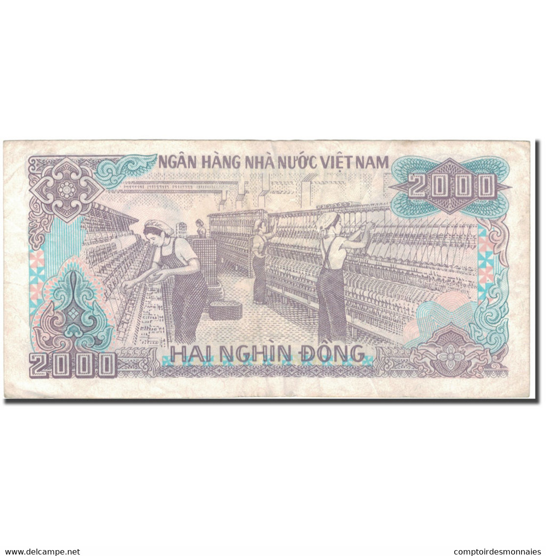 Billet, Viet Nam, 2000 D<ox>ng, 1988, KM:107a, TB+ - Viêt-Nam