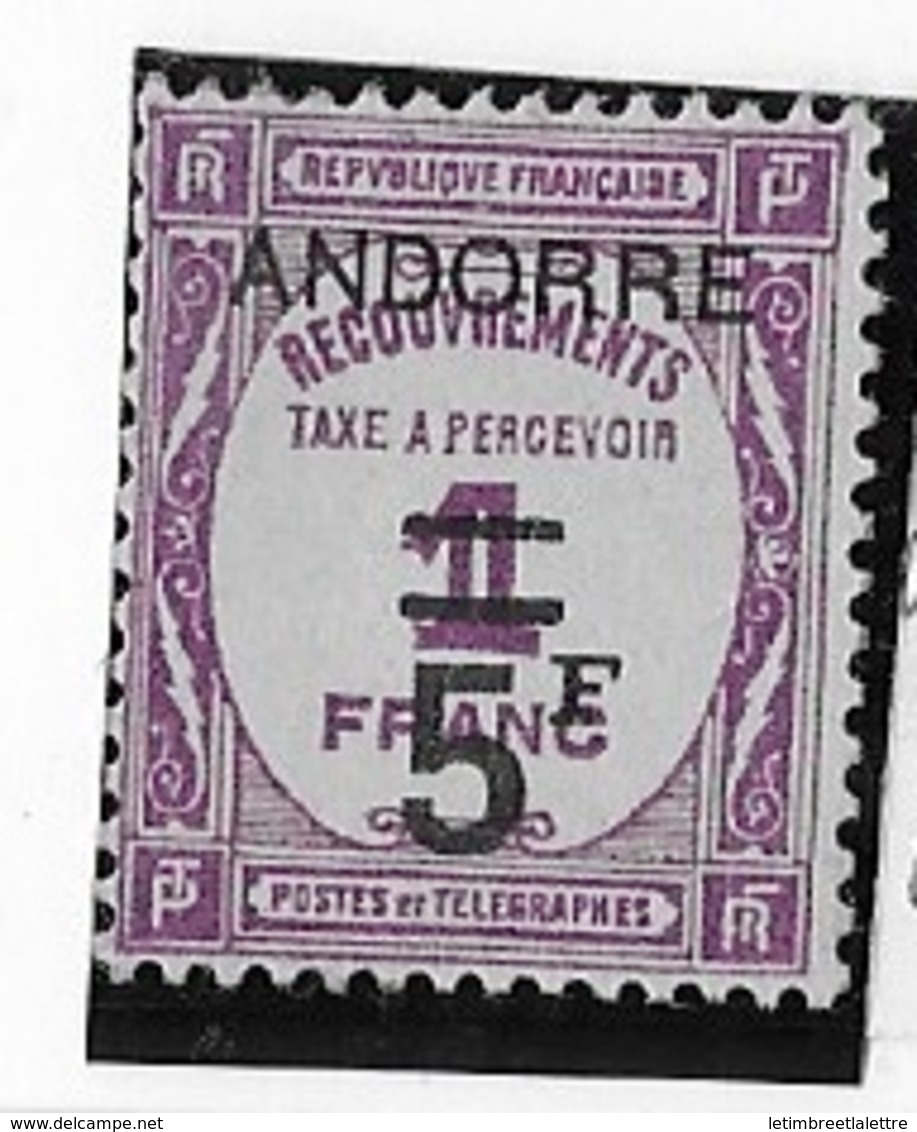 Andorre N° 15** Taxe - Neufs