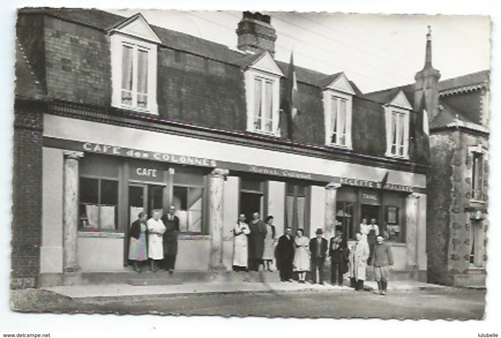 76 - ANGERVILLE - Café Des Colonnes - CPSM - Autres & Non Classés