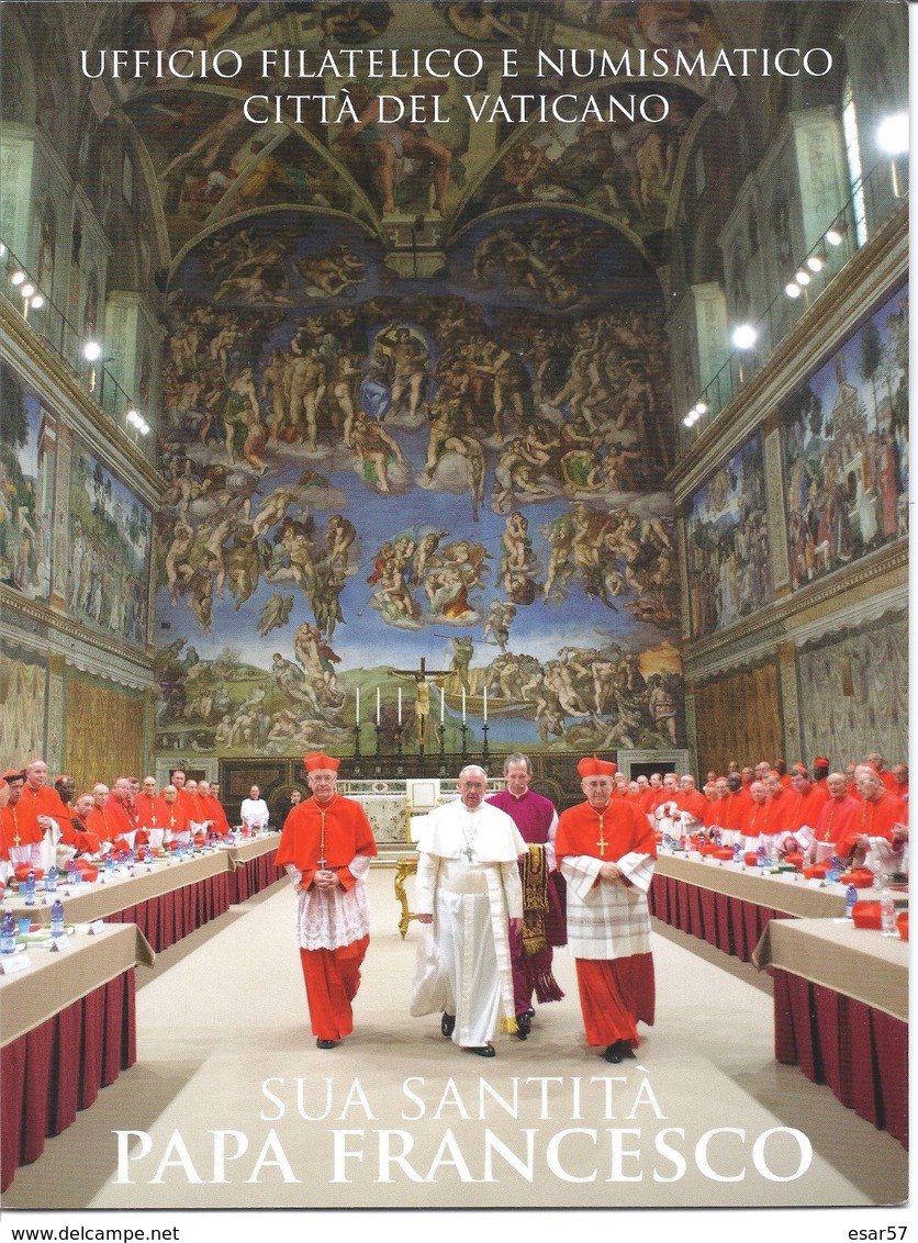 VATICAN - 2013 - Nouveau Pontificat Du Papa François   Folder Complet Avec Toutes Les Cartes - Unused Stamps