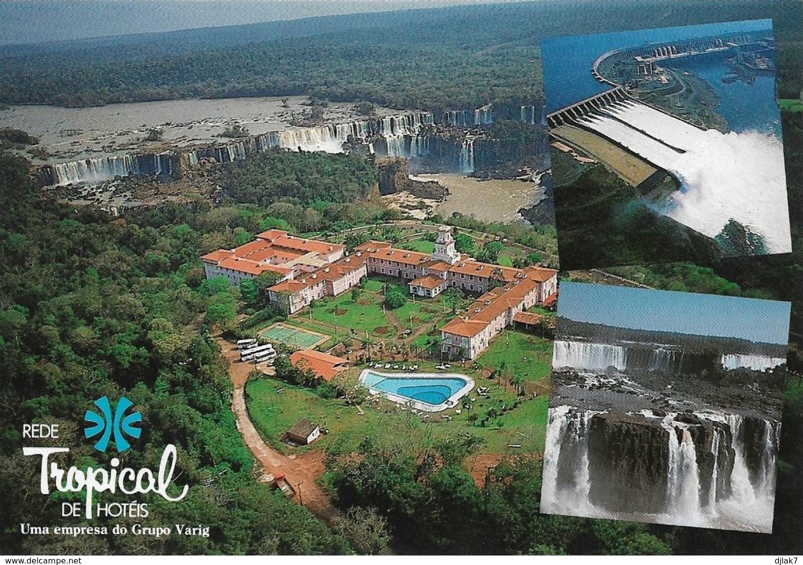 Brésil Hotel Das Cataratas Iguaçu Parana Vista Aérea Do Hotel (2 Scans) - Curitiba