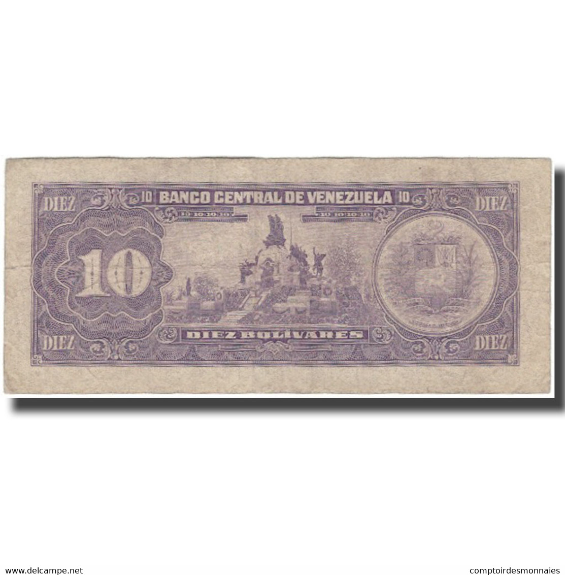 Billet, Venezuela, 10 Bolívares, 1990-05-31, KM:61b, B+ - Venezuela