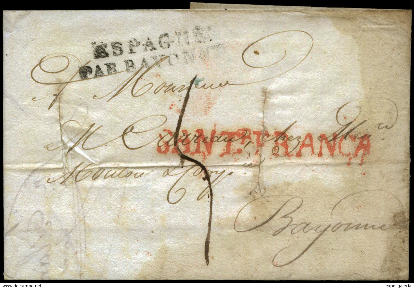 Ed. 15R - CANTABRIA. Santander. 1822. Carta Fechada En Santander En El Año 1822 - ...-1850 Préphilatélie