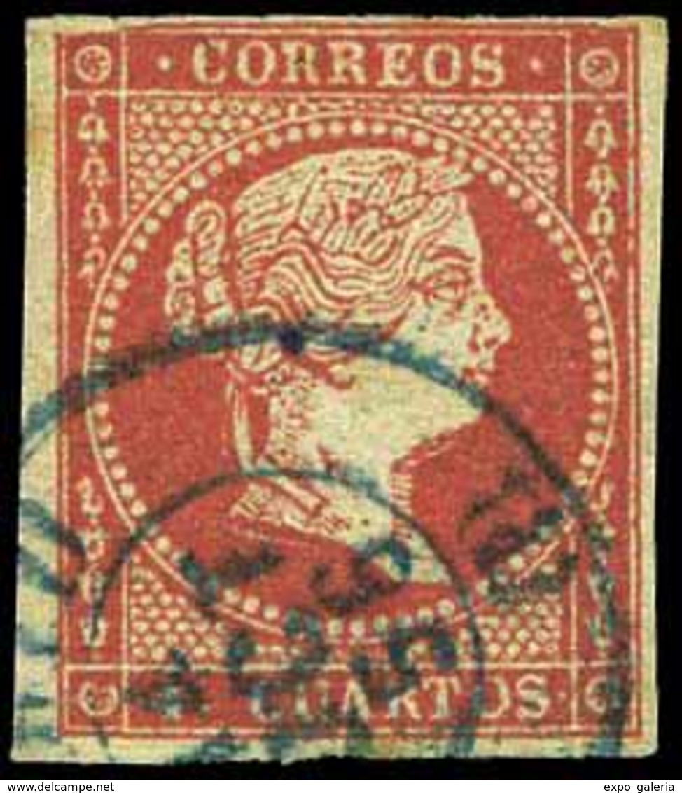 Ed. 0 48 - Mat. Fechador Tp. I “Madrid” (azul). No Reseñado. Muy Raro. - Unused Stamps