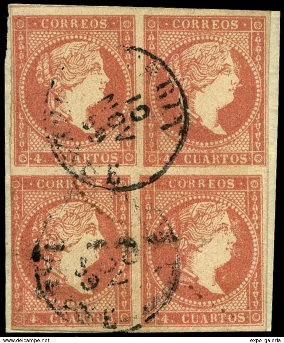 Ed. 0 48 Bl.4 - Mat. Fechador Tp. I “Verin-Orense” Raro. Muy Bonito. - Unused Stamps