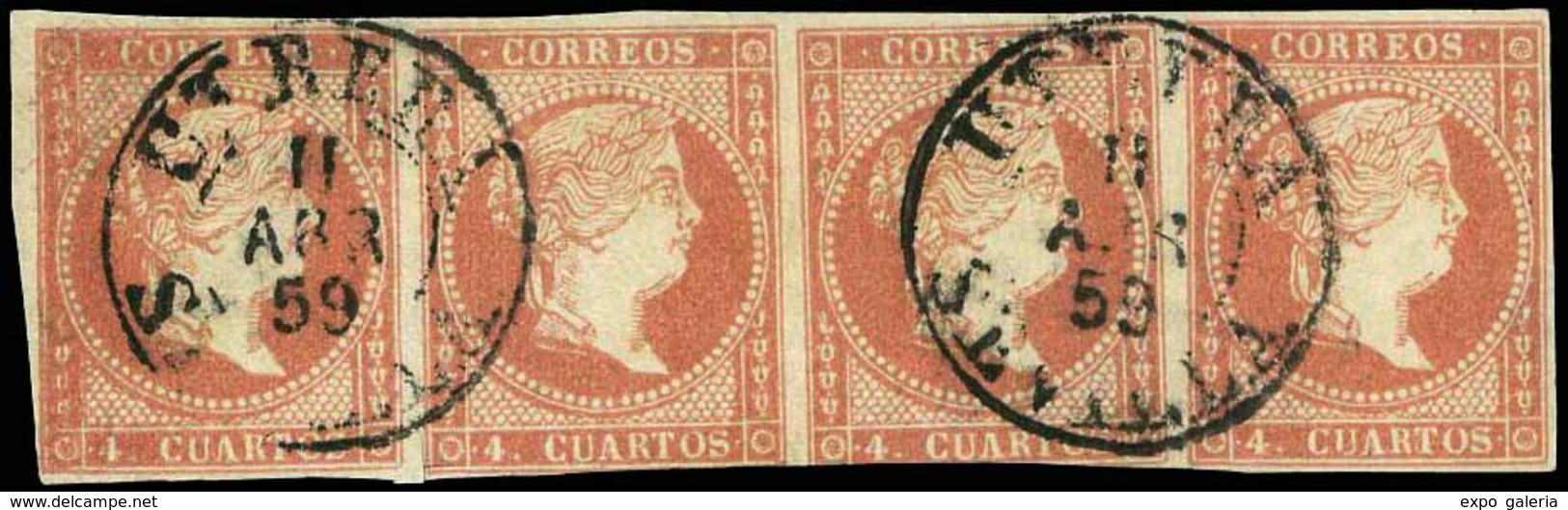 Ed. 0 48 Tira 4 - Mat. Fechador Tp. I “Utrera-Sevilla” - Unused Stamps