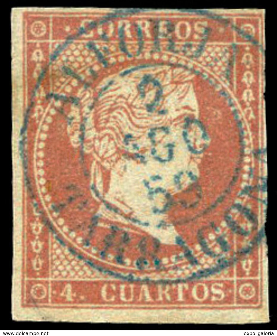 Ed. 0 48 - Mat. Fechador Tp. I “Alforja-Tarragona” (azul). Lujo. Raro. - Postfris – Scharnier