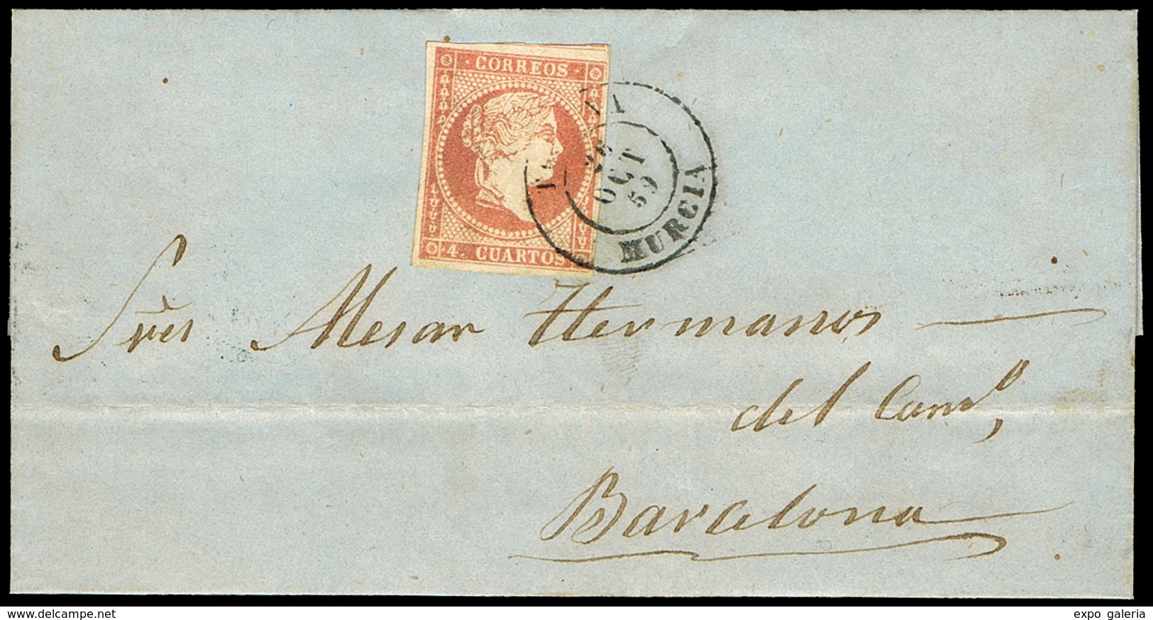 Ed. 48 - Carta Cda Mat. Fechador Tp. II “Totana-Murcia” Precioso. - Ungebraucht