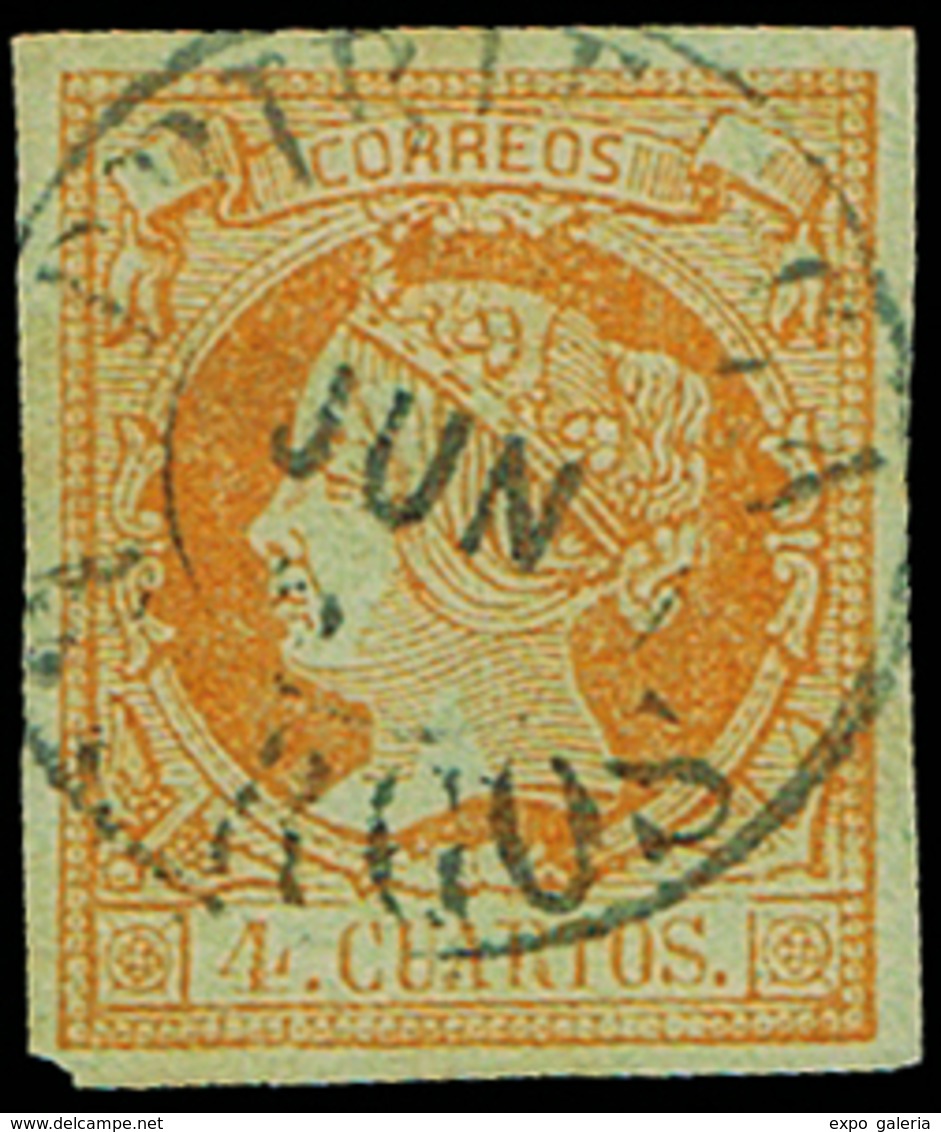 Ed. 0 52 - Mat. Fechador Tp. I “Pampliega-Burgos” Precioso. Muy Raro. - Unused Stamps