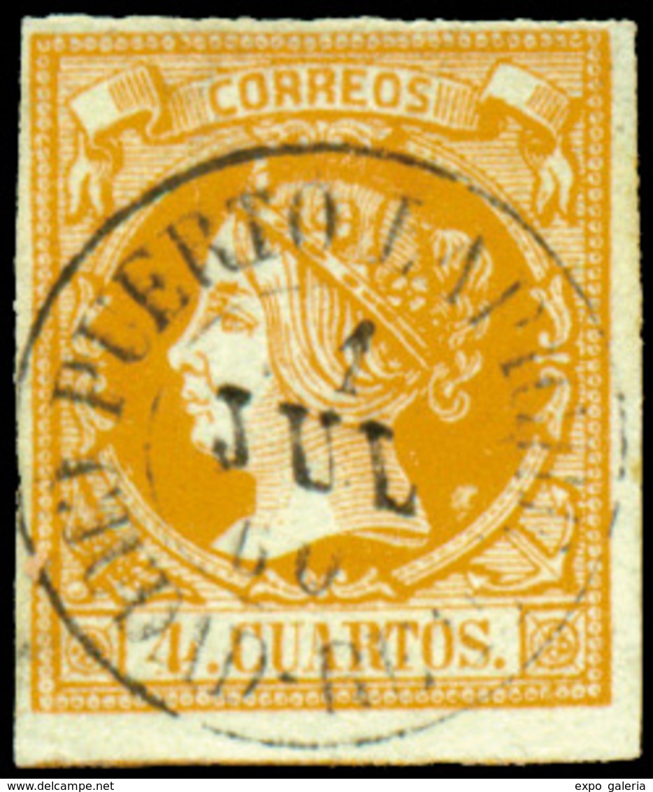 Ed. 0 52 - Mat. Fechador Tp. II “Puerto Lapiche-Ciudad Real” Lujo. Muy Raro. - Unused Stamps