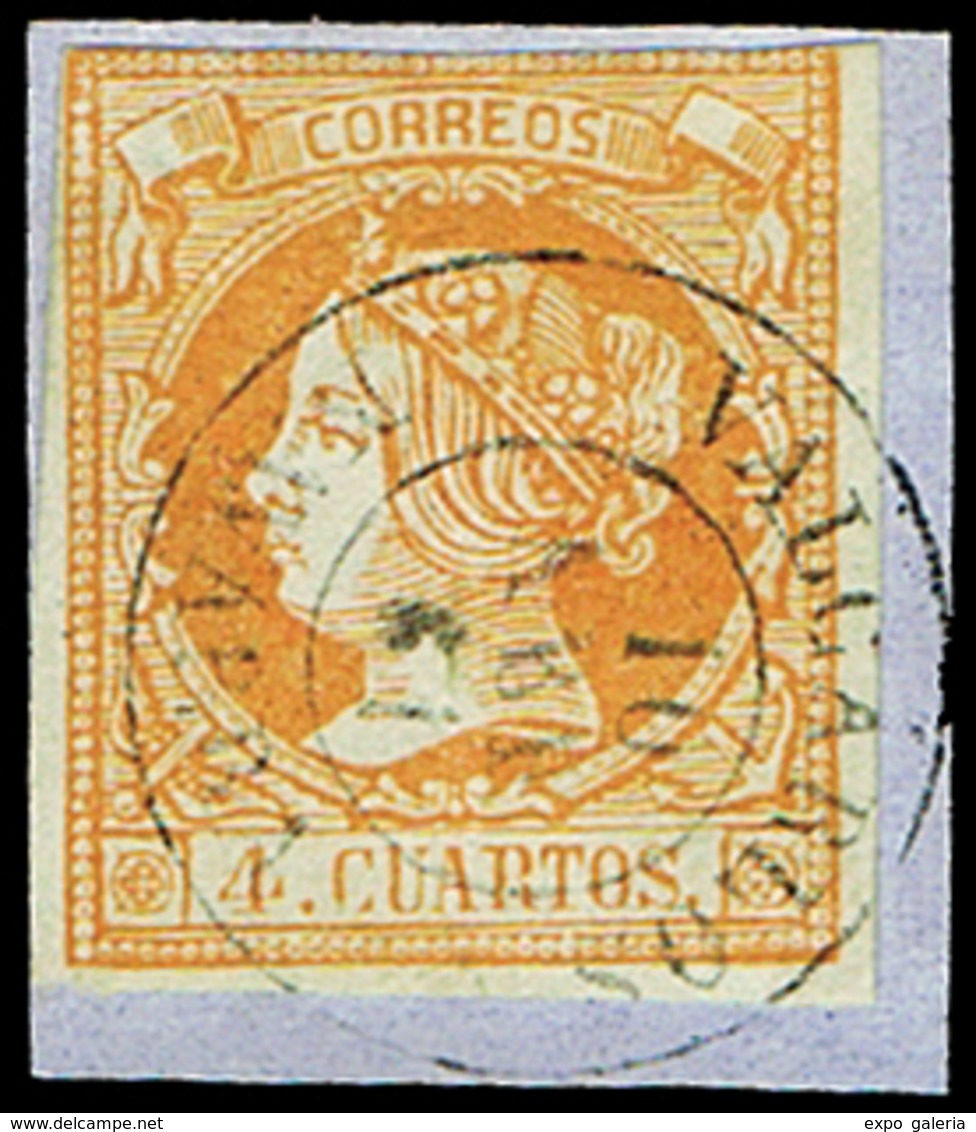 Ed. 0 52 - Mat. Fechador Tp. II “Valcarlos-Navarra” Lujo. Muy Raro. - Unused Stamps