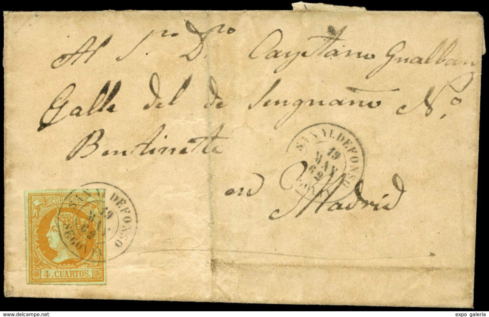 Ed. 52 - Sobreenvuelta Cda Mat. Fechador Tp. II “San Yldefonso-Segovia” Lujo. - Unused Stamps