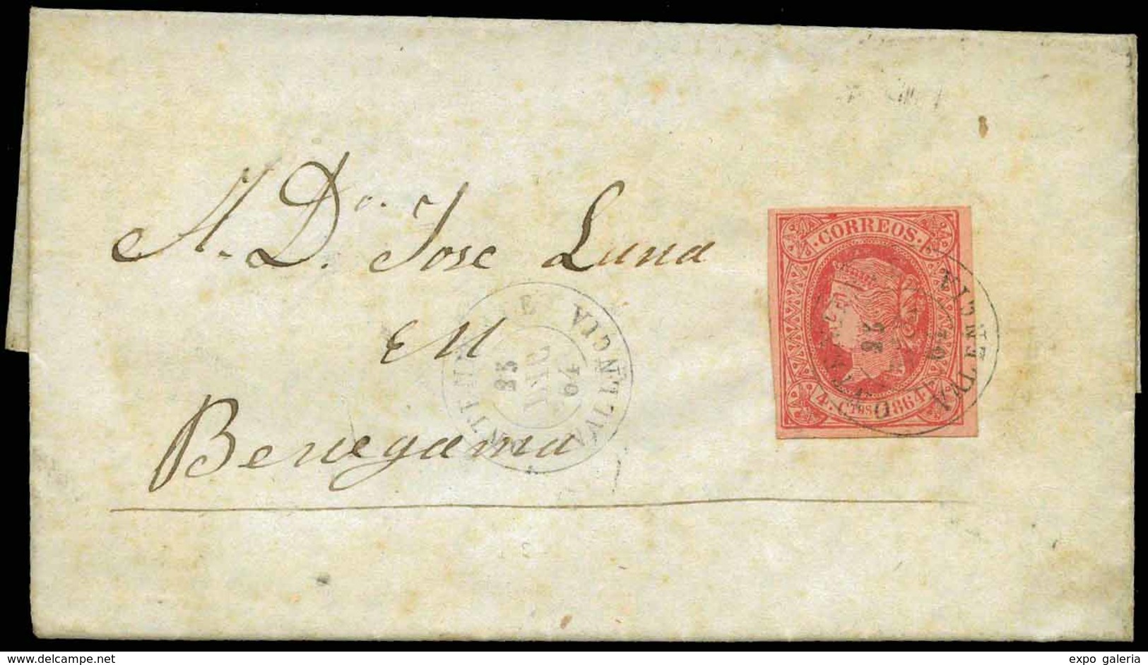 Ed. 64 - Carta Cda Mat. Fechador Tp. II “Onteniente-Valencia” - Unused Stamps