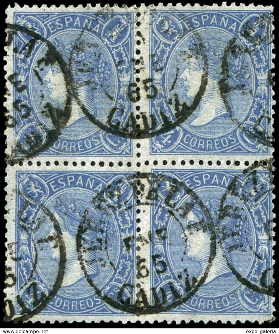 Ed. 0 75 Bl.4 - Mat. Fechador Tp. II “Jerez De La F.” Precioso. - Unused Stamps