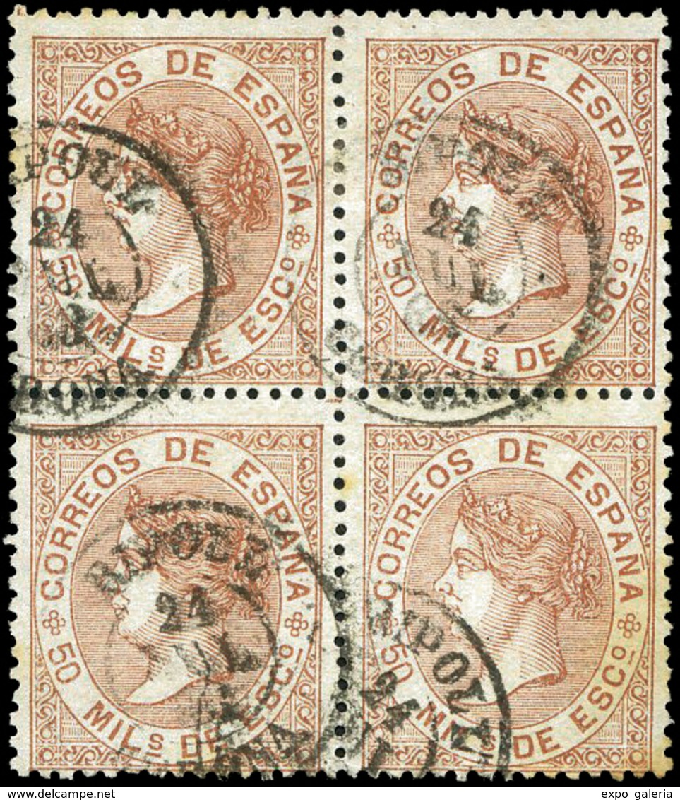 Ed. 0 96 Bl.4 - Mat. Fechador Tp. II “Ripoll-Gerona” Precioso. - Unused Stamps