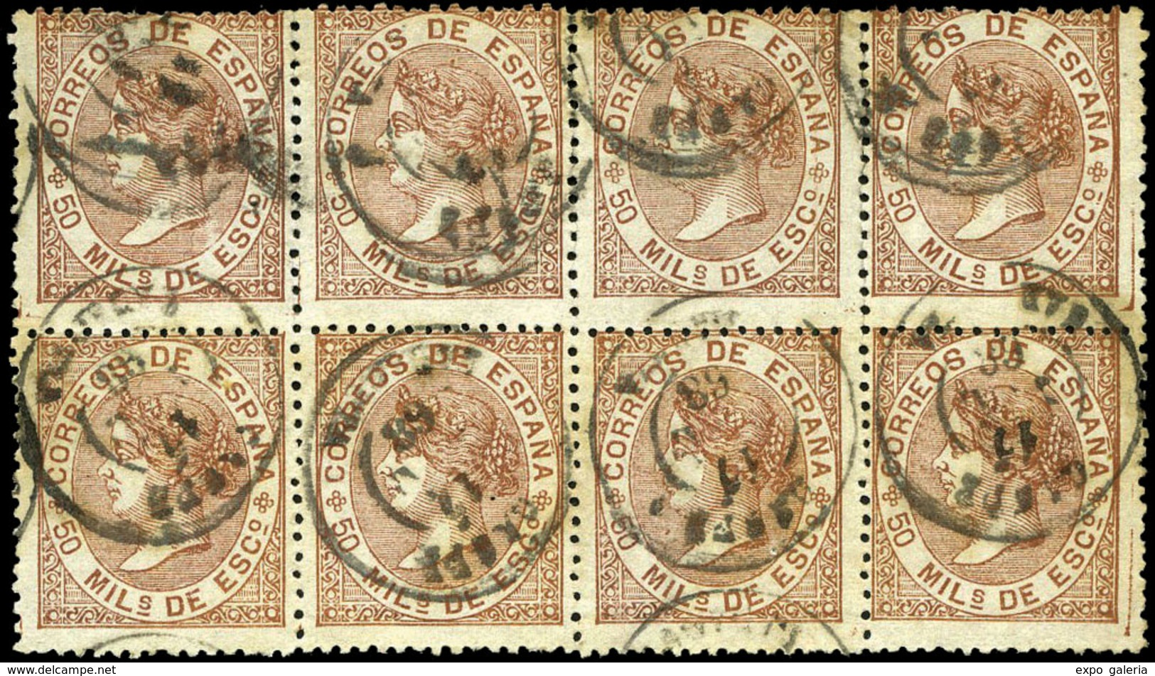 Ed. 0 96 Bl.8 - Mat. Fechador Tp. II “Caspe-Zaragoza” - Unused Stamps