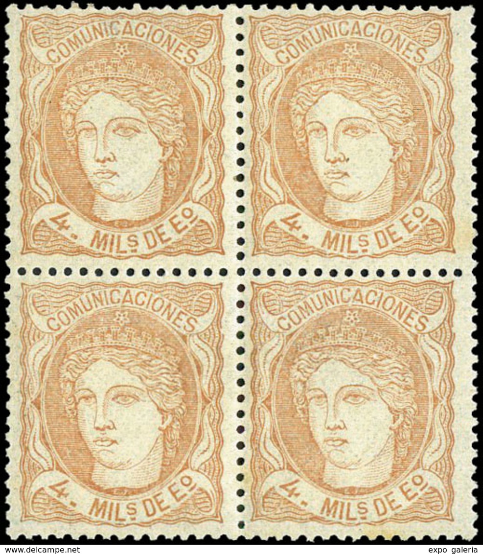 Ed. *** 104 Bl.4 - Precioso Centraje. Raro. Cat. 165€ - Unused Stamps