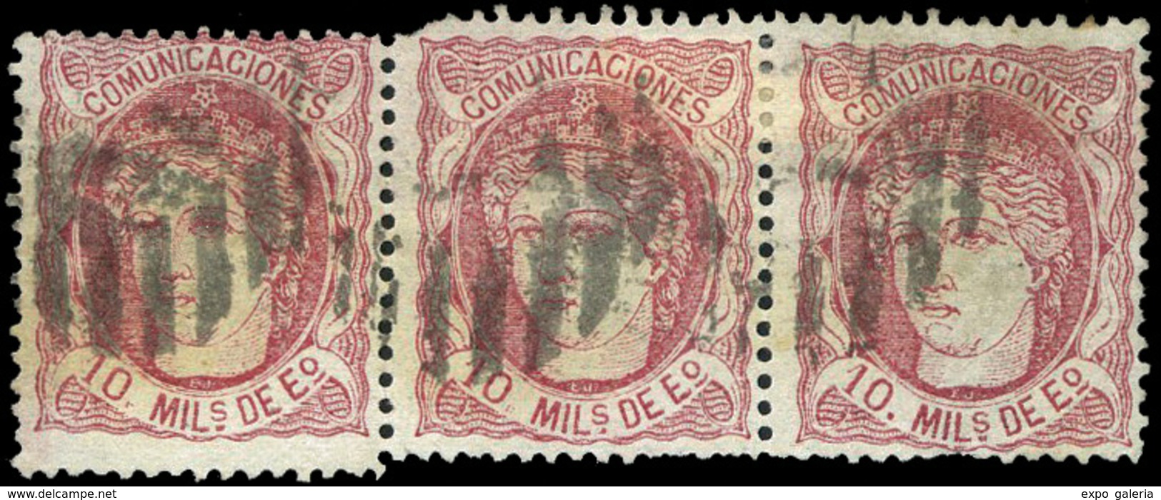 Ed. 0 105 Tira 3 - Variedad De Dentado Producido Por Salto De Peine. Preciosa. - Ungebraucht