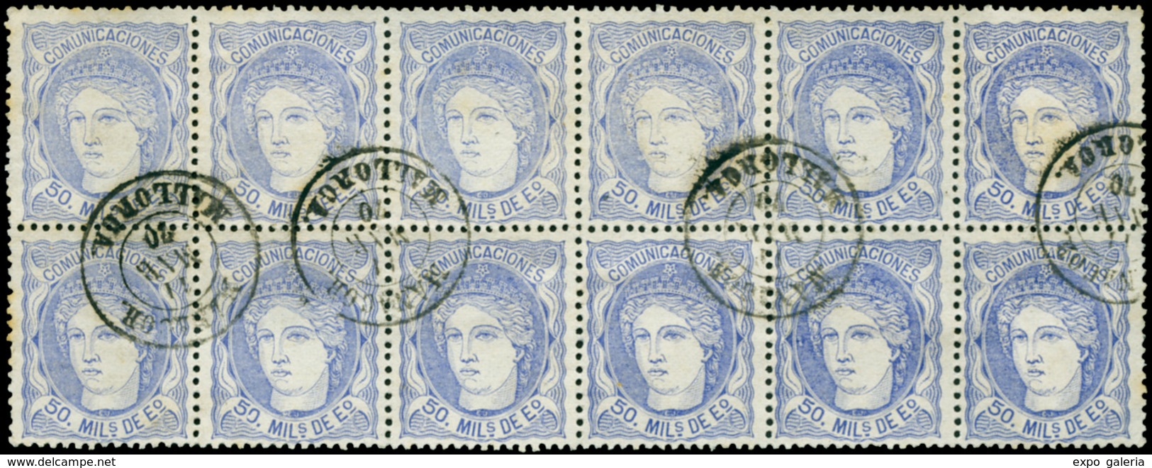 Ed. 0 107 Bl.12 - Mat. Fechador Tp. II “Manacor-Baleares” Precioso. Raro. - Unused Stamps