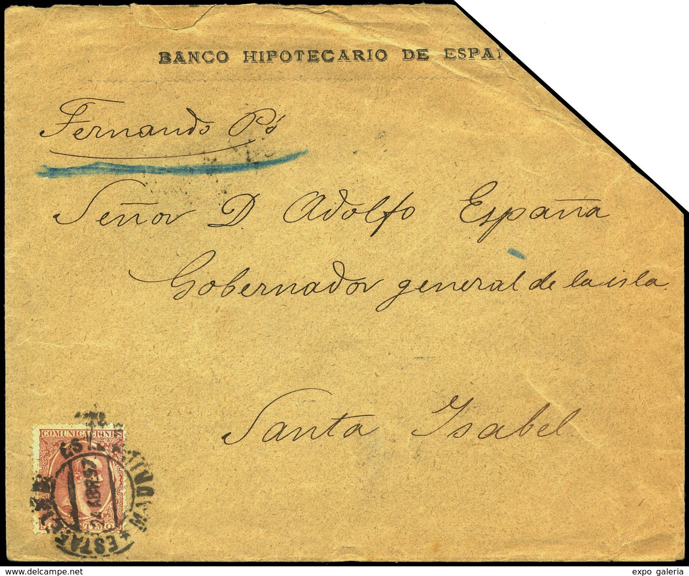 Ed. 224 - 1897. Carta Cda De Madrid A Fernando Poo (Santa Isabel) Al Dorso Tránsitos En Lisboa Y Santo Tome - Unused Stamps