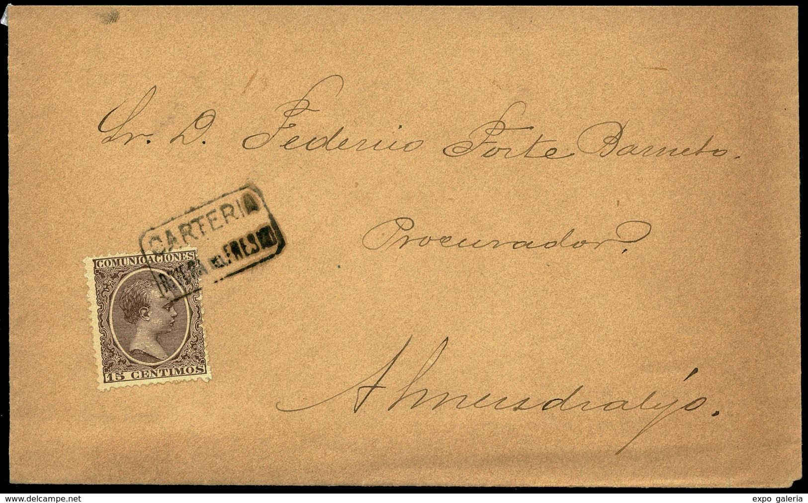 Ed. 219 - RIVERA DEL FRESNO.Badajoz. Carta Cda Mat. Carteria. Preciosa. - Other & Unclassified