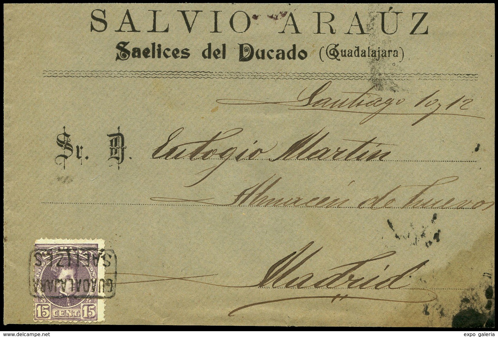 Ed. 246 - SAELICES.Guadalajara. Carta Cda - Autres & Non Classés