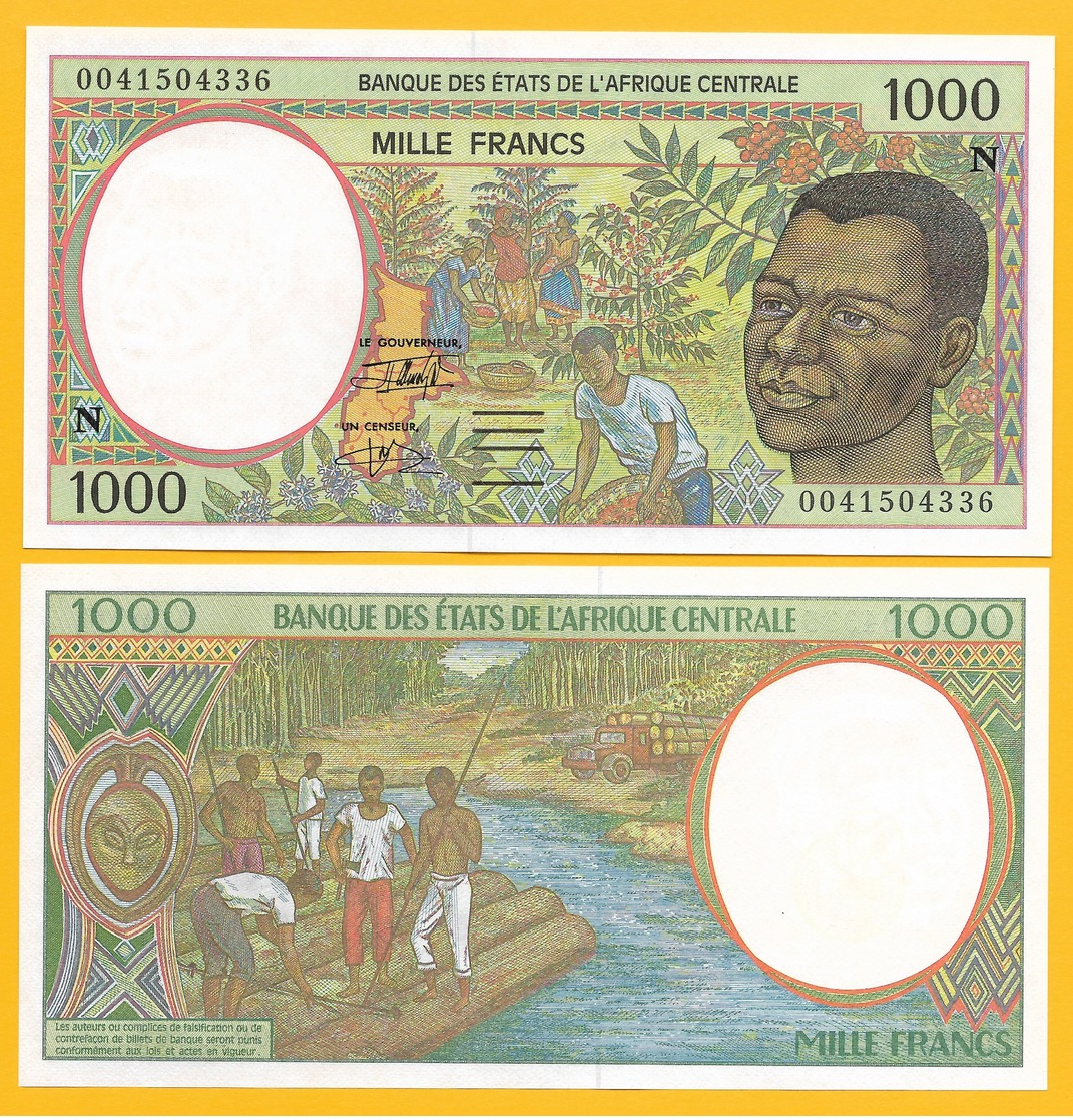 Central African States 1000 Francs Equatorial Guinea (N) P-502Ng 2000 UNC - Central African States