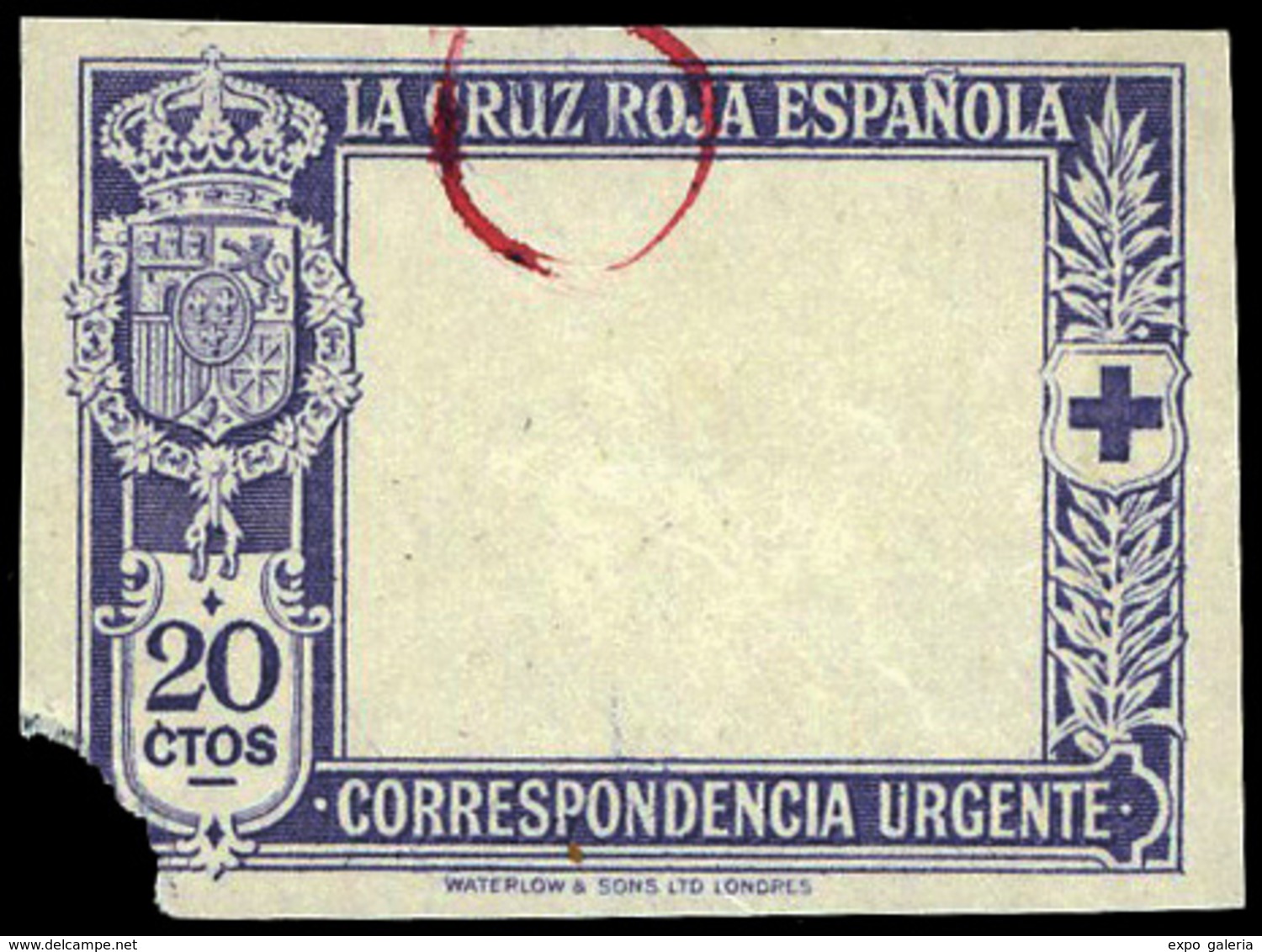 Ed. * 338 Prueba De Marco S/Dentar. Colores Cambiados (azul). Muy Escaso. - Unused Stamps