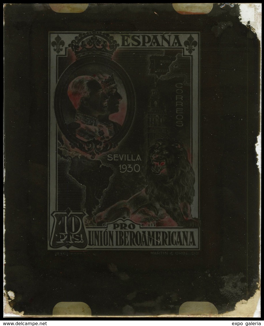 Ed. 581 - Cristal Con La Reproducción Ampliada Utilizada Para La Obtención De Los Ensayos De La Prueba. Rarísimo. - Unused Stamps