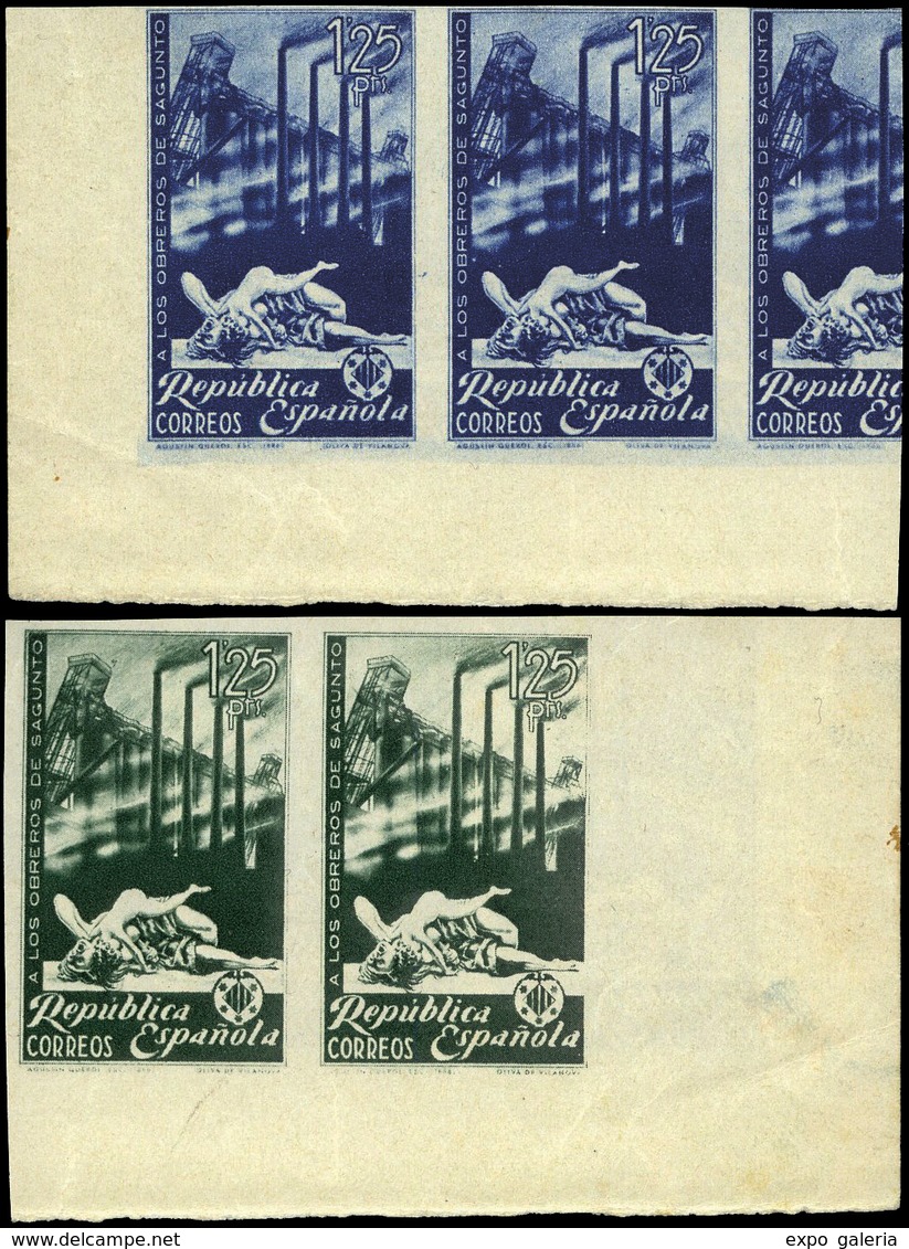 Ed. * 774 S/D Par. Horizontal. Variedad Impreso Anverso 2 Ejemplares 774 Color Azul Y Reverso 2 Ejemplares Color Verde - Unused Stamps