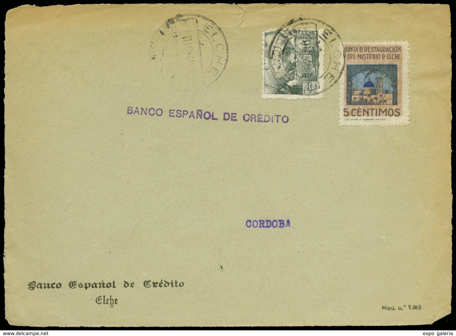 Ed. 925+local - Frontal Con Local 5Cts. Elche A Córdoba - Unused Stamps