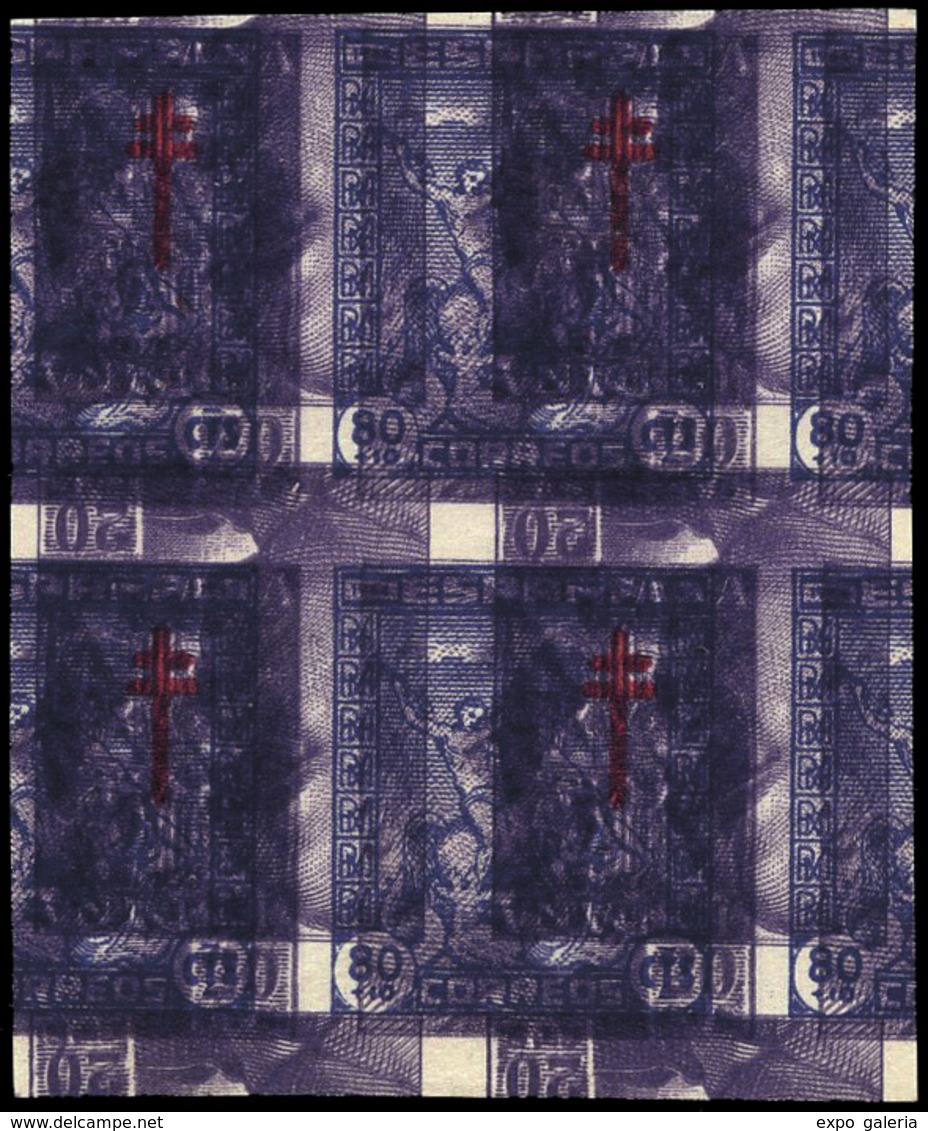 Ed. * 987 Bl.4 Prueba De Impresión En Anverso Y Reverso. Preciosa Y Muy Rara. - Unused Stamps