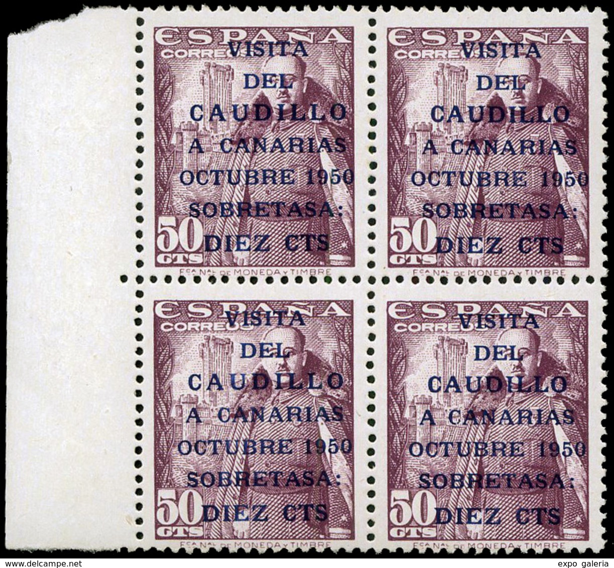 Ed. *** 1088/9 Bl.4 - Con 2 Series En El Bloque 1088HE/9HE “Caudillo Corto” (los 2 De La Derecha) - Unused Stamps