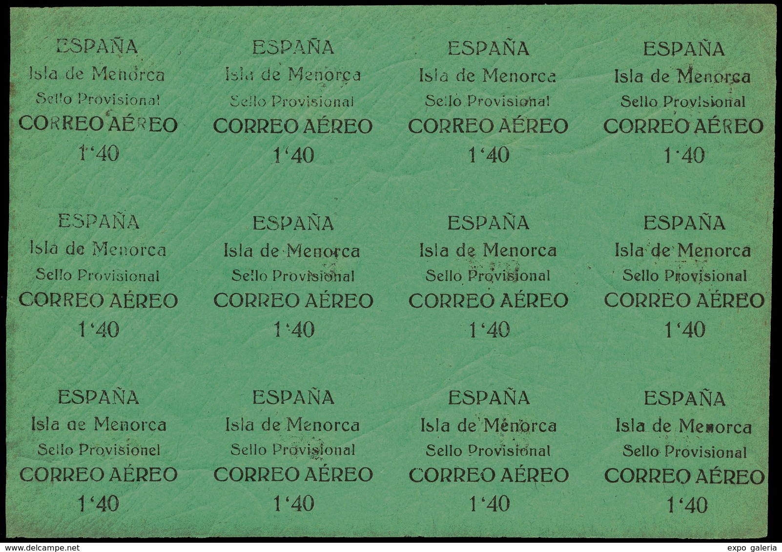 Ed. *** 1/2 Bl. 12 - Dos Pliegos De 12 Sellos Con Los Diferentes Errores. Muy Raro Conjunto.Cat.+1.000€ - Autres & Non Classés