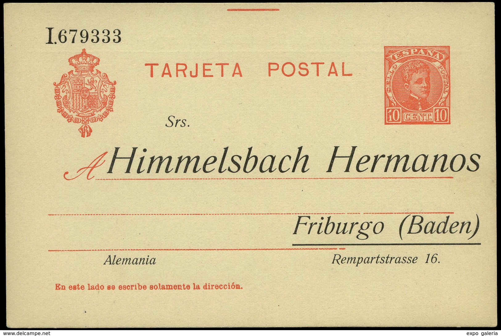 Ed. *** 45 - Con Sobreimpresión Privada En Anverso Y Reverso “Srs.Himmelsbach Hermanos” No Reseñado En Laiz. - 1931-....