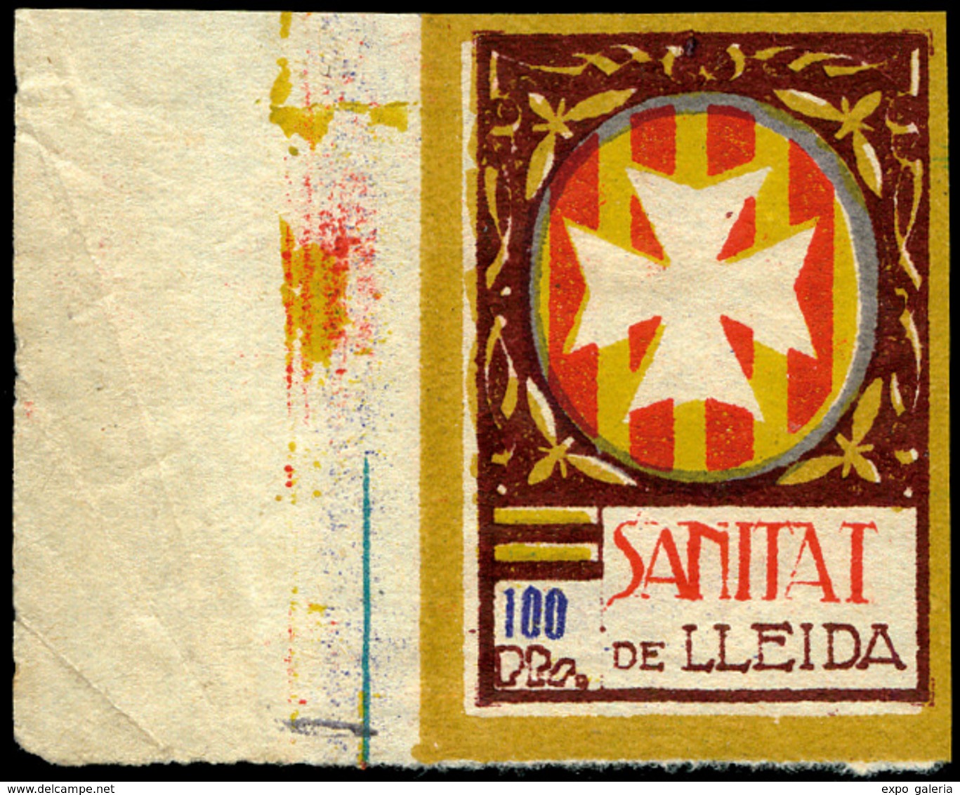 *** All. 195 Par. GUIPUZCOA. Pareja Con Variedad Dentados Sin Taladrar Totalmente.Rara. - Spanish Civil War Labels