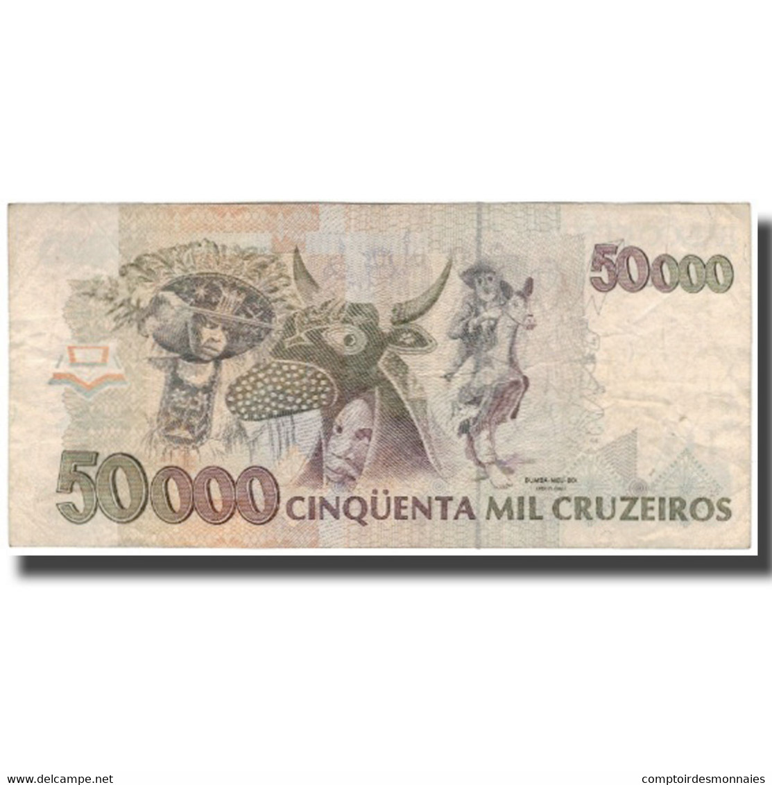 Billet, Brésil, 50,000 Cruzeiros, KM:234a, TB - Brazil