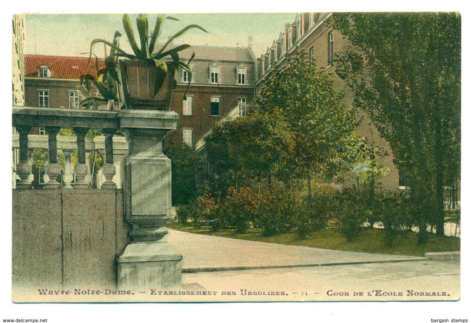 Belgique Lot De 4 Cartes-vue De L’établissement Des Ursulines à Wavre-Notre-Dame - COB 83 - 1910 - 1893-1907 Armoiries