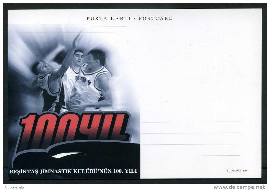 TURKEY 2003 Postcard - The Centenary Of Besiktas Gymnastic Club (SET) / Football, Basketball, Eagle - Postal Stationery