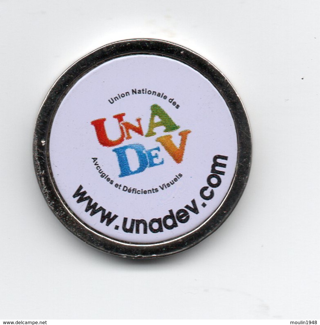 Jeton De Caddy  UNADEV (union Nationale Des Aveugles Et Déficient Visuel ) - Munten Van Winkelkarretjes